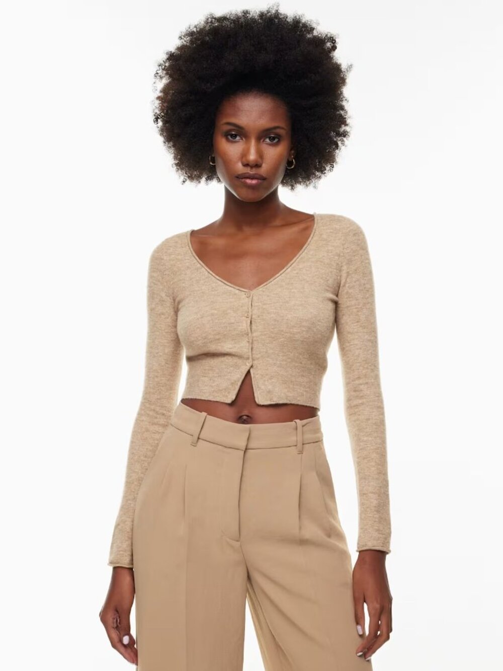 Aritzia Wilfred Santorini Cropped Sweater